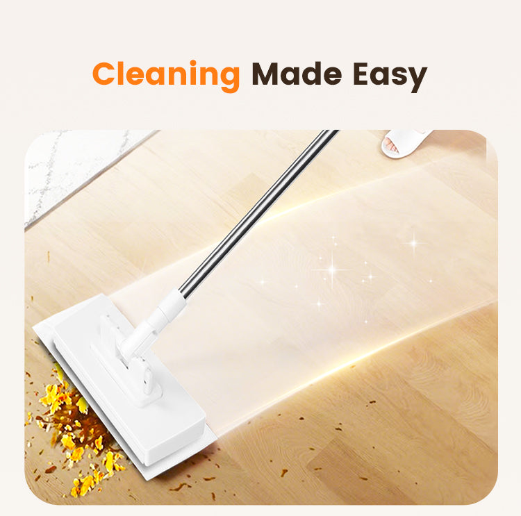 Disposable Dust Mop with 4 Reusable Cloths